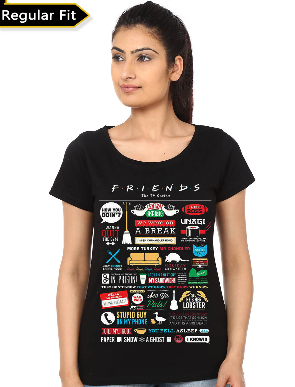 Friends Girls Black T-Shirt Style005 Hoodie, Sweatshirt | PureTeeCo.com