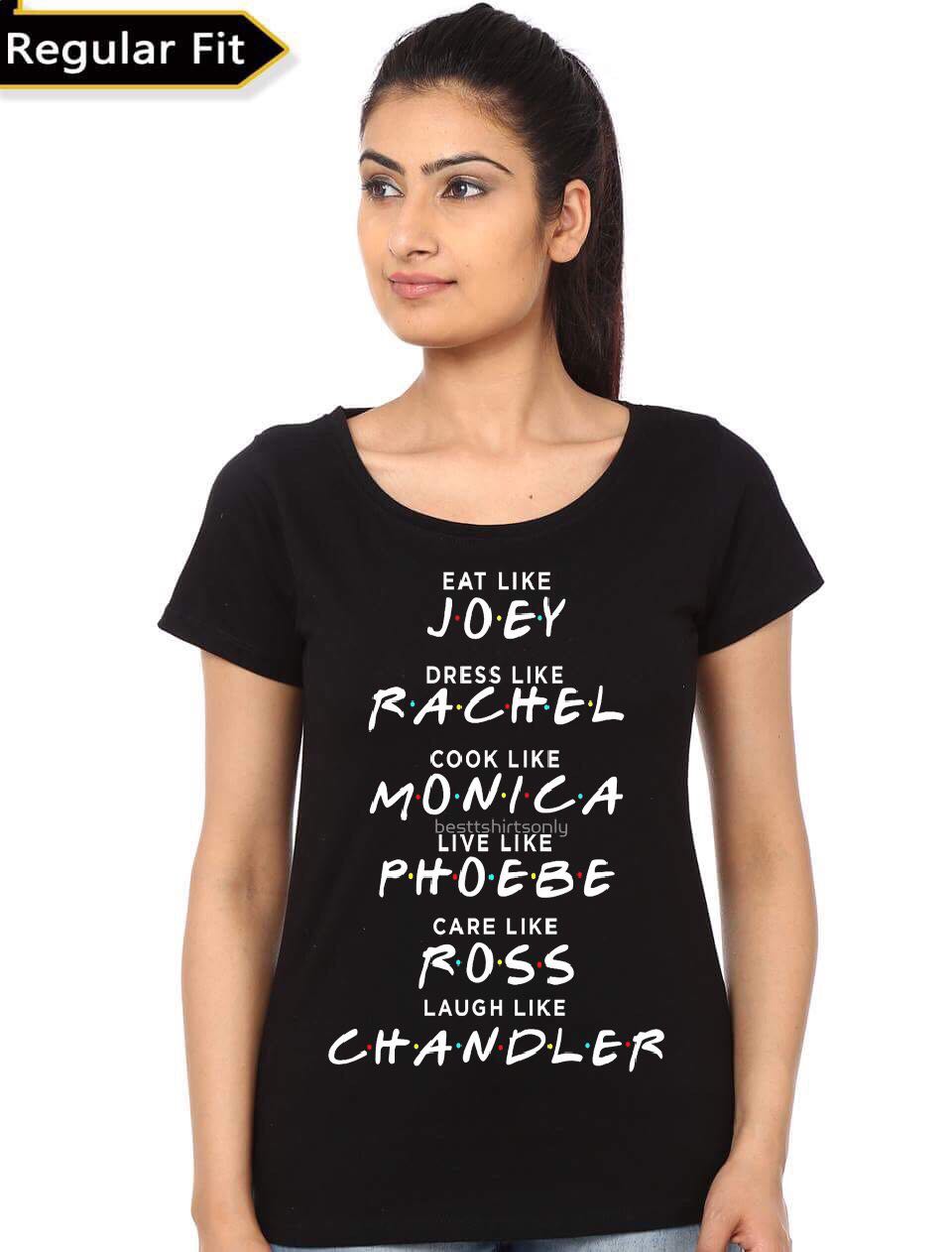 Friends Girl Black T-Shirt Hoodie, Sweatshirt | PureTeeCo.com