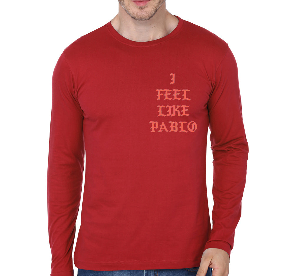 Pablo Red Full Sleeve Tee Hoodie, Sweatshirt | PureTeeCo.com