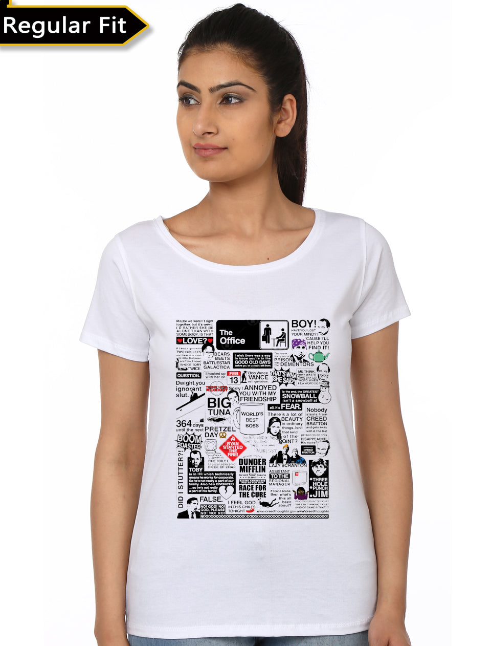 The Office Half Sleeve Girls T-Shirt Hoodie, Sweatshirt | PureTeeCo.com