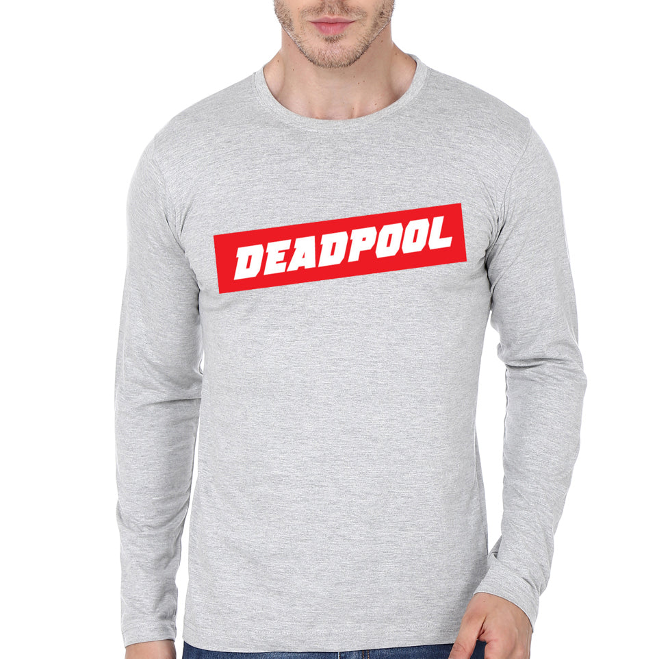 Deadpool Grey Full Sleeve Tee Style001 Hoodie, Sweatshirt | PureTeeCo.com