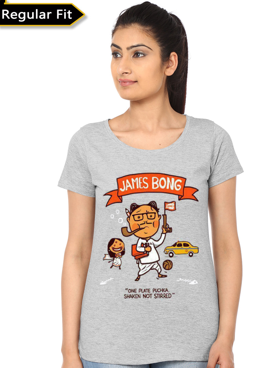 Bengali Bong Womenâ€™s Grey T-Shirt Hoodie, Sweatshirt | PureTeeCo.com