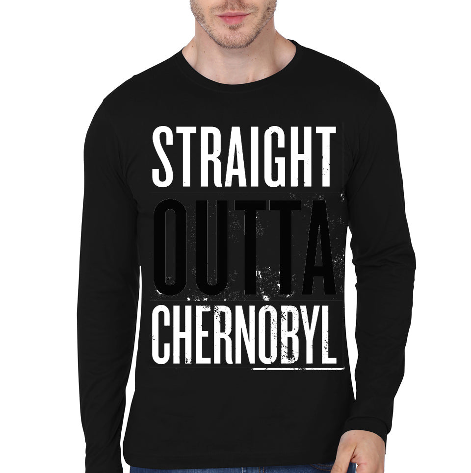 Straight Outta Chernobyl Black Full Sleeve T-Shirt Hoodie, Sweatshirt | PureTeeCo.com