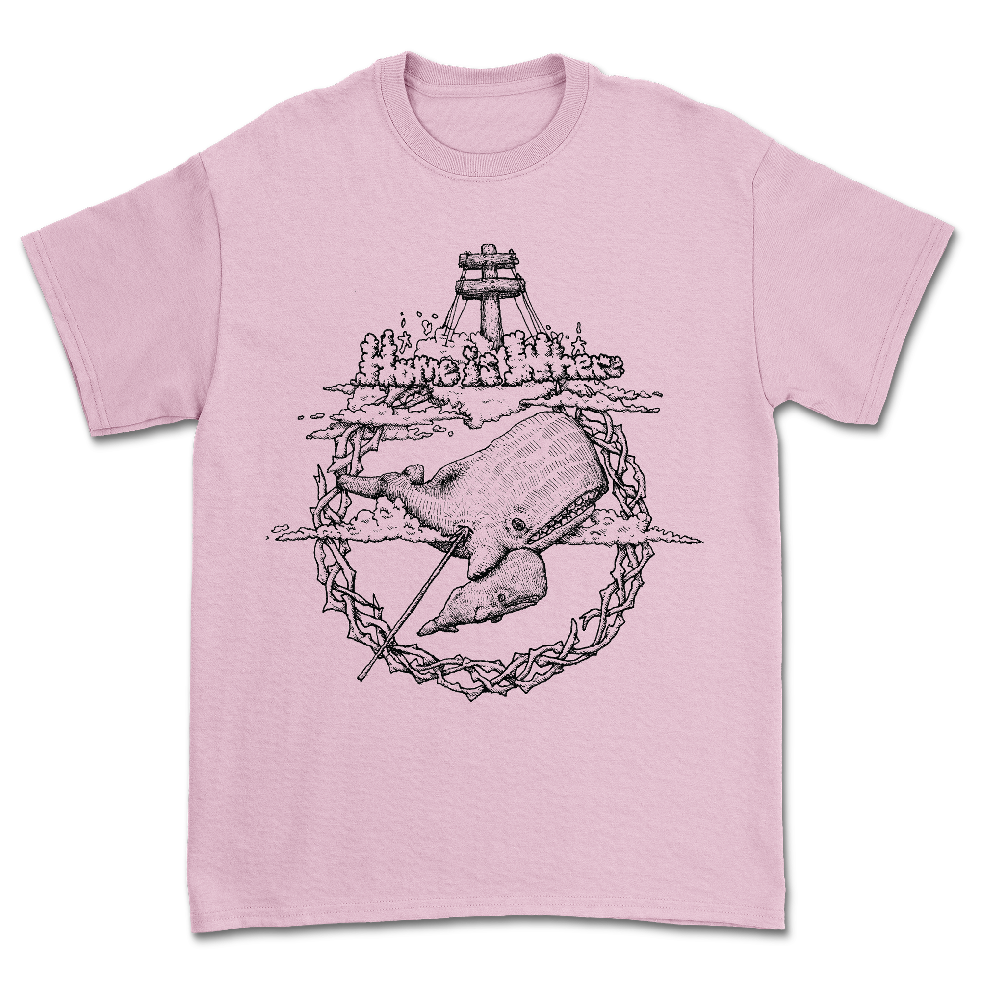 Home Is Where - Pink Whale T-Shirt Hoodie, Sweatshirt | PureTeeCo.com