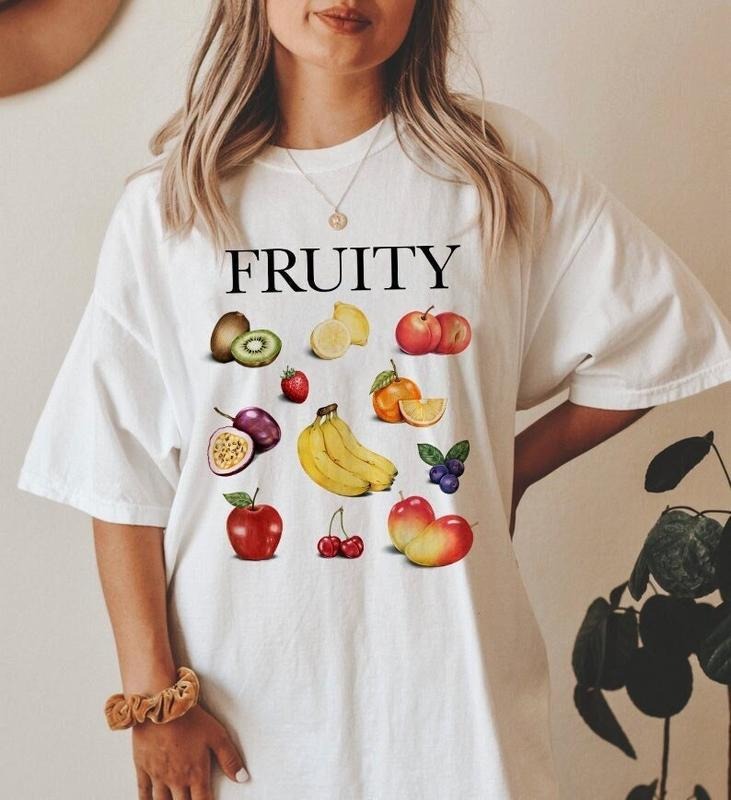 fruity shirt | fruity lesbian shirt | strawberry cottagecore shirt | strawberry aesthetic | lesbian shirt | funny lesbian...