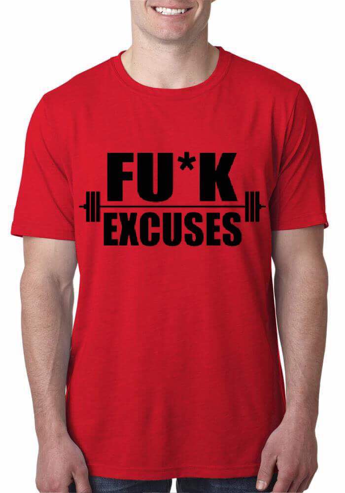 Fuck Exuses Red T-Shirt Hoodie, Sweatshirt | PureTeeCo.com