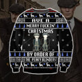 Funny Peaky Blinders Knitting Pattern 3D Print Ugly Sweater