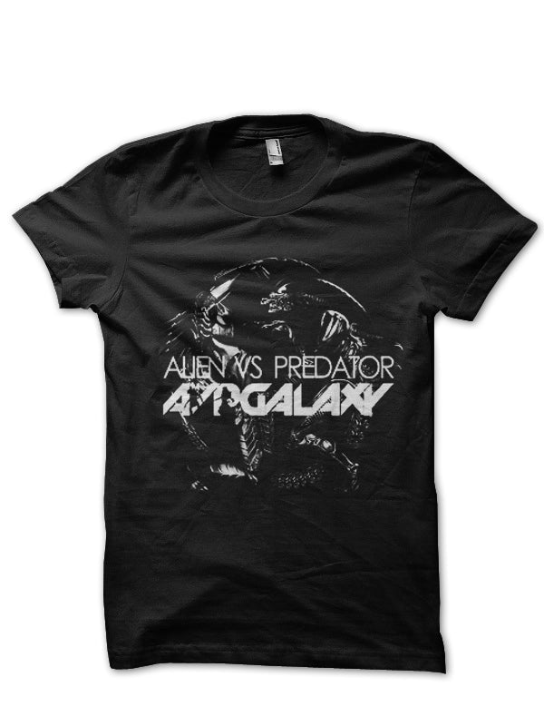 Alien Vs Predator Half Sleeve Black T-Shirt Hoodie, Sweatshirt | PureTeeCo.com
