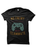No Enemy is Scarier an Idiot Teammate Funny Gamer Merch Black T-Shirt Hoodie, Sweatshirt | PureTeeCo.com