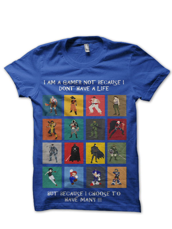 Gamer Life Blue T-Shirt Hoodie, Sweatshirt | PureTeeCo.com