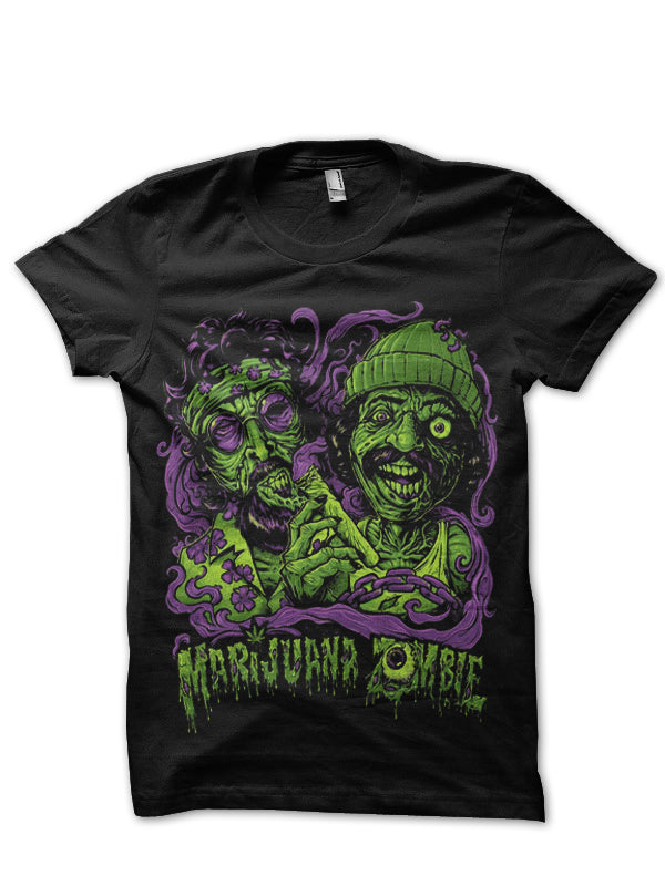 Marijuana Zombie Black T-Shirt Hoodie, Sweatshirt | PureTeeCo.com