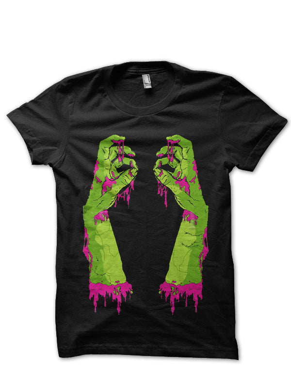 Zombie Hands Black T-Shirt Hoodie, Sweatshirt | PureTeeCo.com