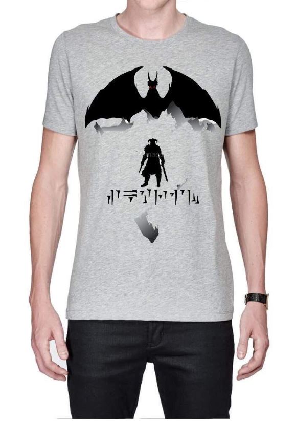 Skyrim Grey T-Shirt Hoodie, Sweatshirt | PureTeeCo.com