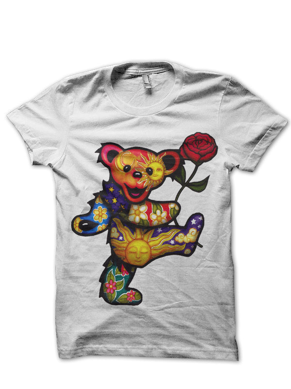 Grateful Dead Bear White T-Shirt Hoodie, Sweatshirt | PureTeeCo.com