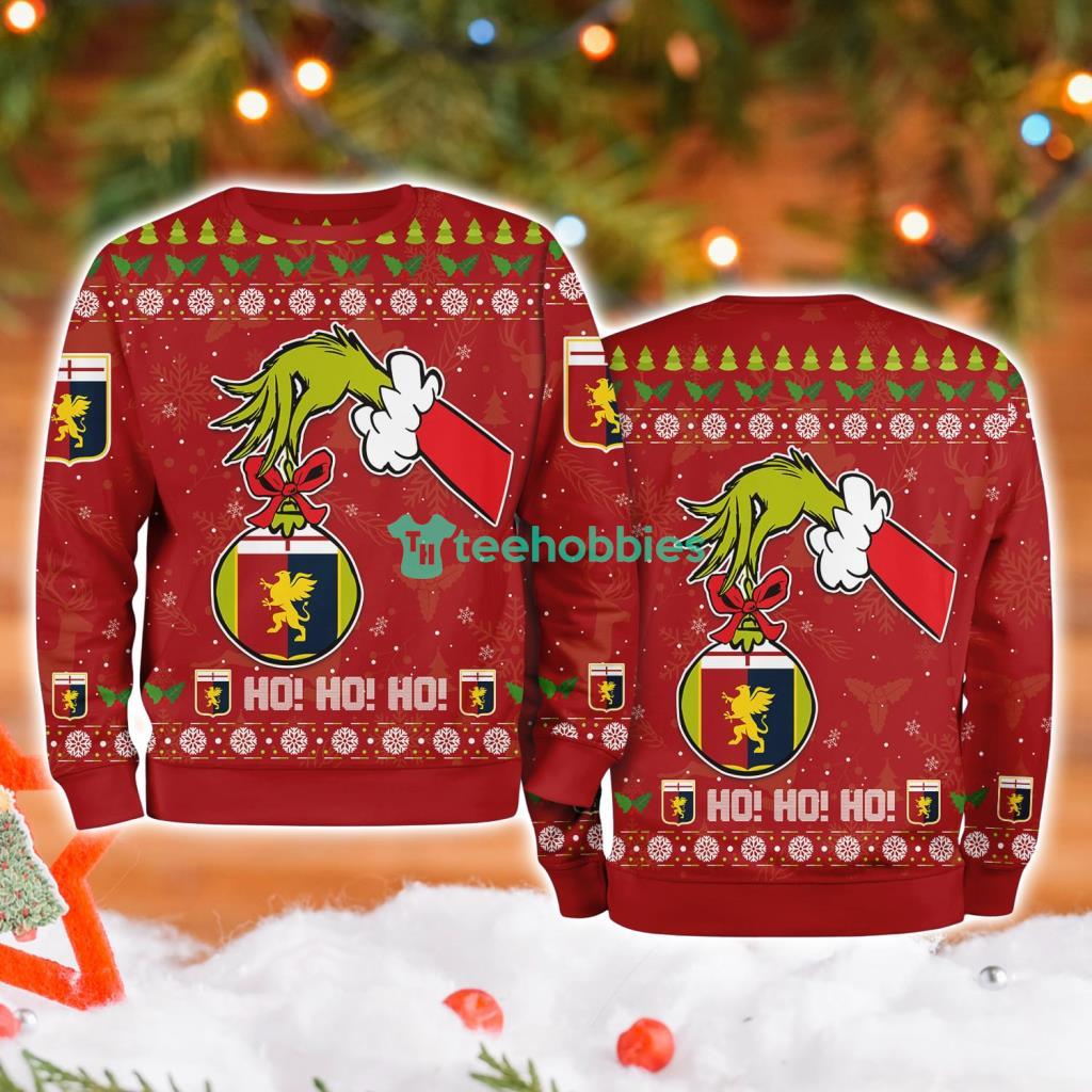 Genoa Grinch Hand Ugly Christmas Sweater 3D