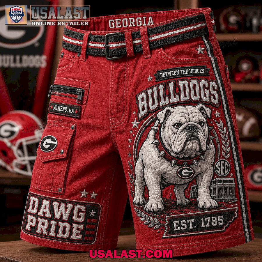 Georgia Bulldogs Dawg Pride Between The Hedges Men Cargo Short