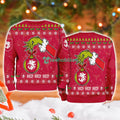 Georgia National Football Grinch Hand Ugly Christmas Sweater 3D
