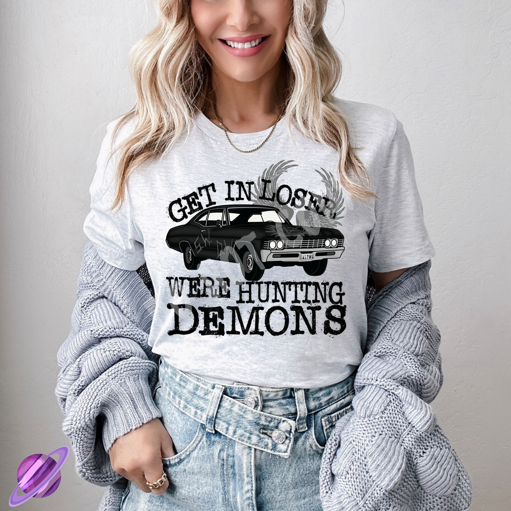 GET IN LOSER DEMONS TEE Hoodie, Sweatshirt | PureTeeCo.com (Image 1)