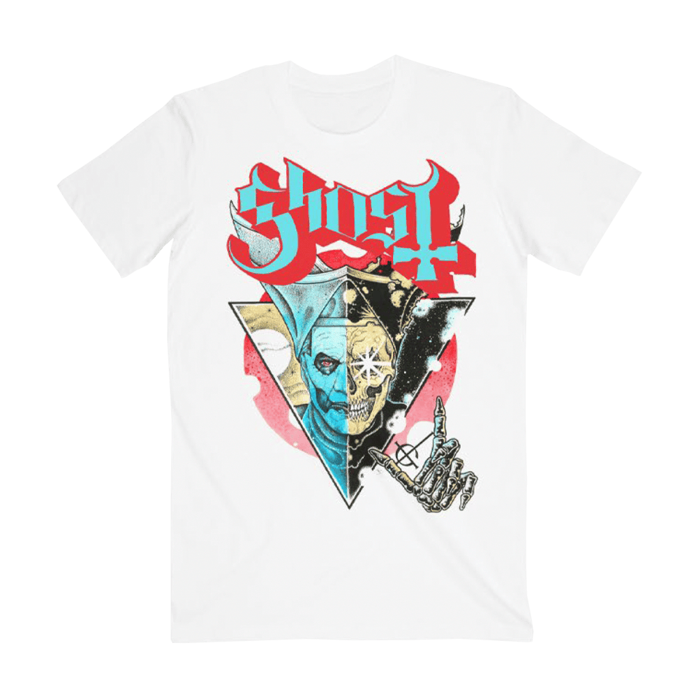 Ghost Merch Store Ghost Band Split Face T-Shirt Gifts For Music Fans Christmas Gift for Him Hoodie, Sweatshirt