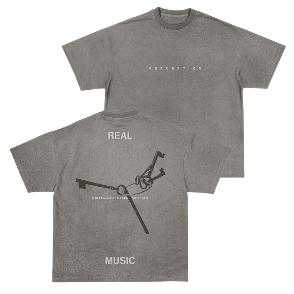 NF Merch Real Music Keys Faded Gray T-Shirt Gifts For Music Fans Father's Day Gift for Dad Hoodie, Sweatshirt | PureTeeCo.com