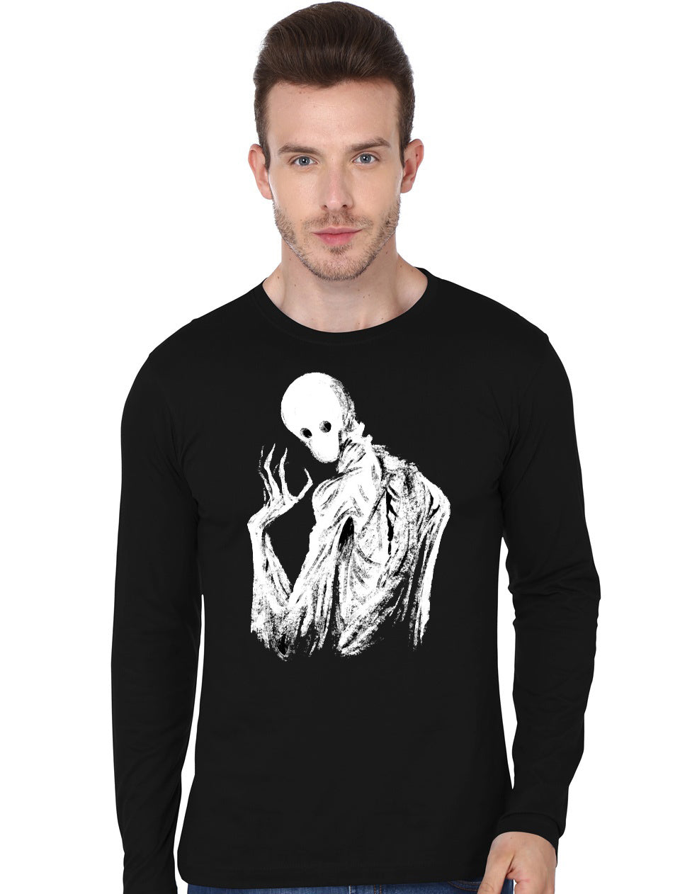 Skin Ghost Full Sleeve T-Shirt Hoodie, Sweatshirt | PureTeeCo.com