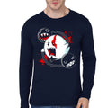 Ghost Kratos Navy Blue Full Sleeve Tee Hoodie, Sweatshirt | PureTeeCo.com
