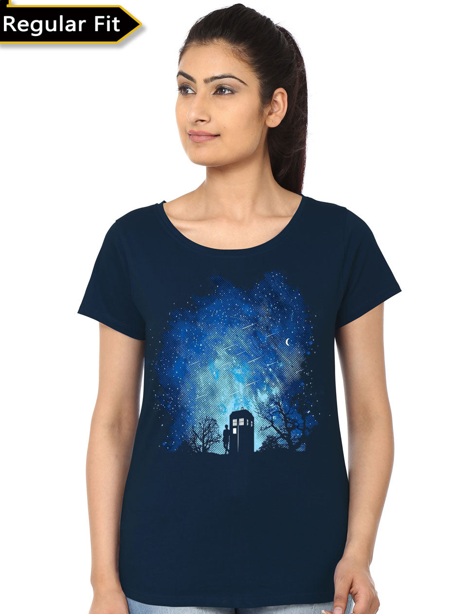 Doctor Who Navy Blue Girls Tee Hoodie, Sweatshirt | PureTeeCo.com