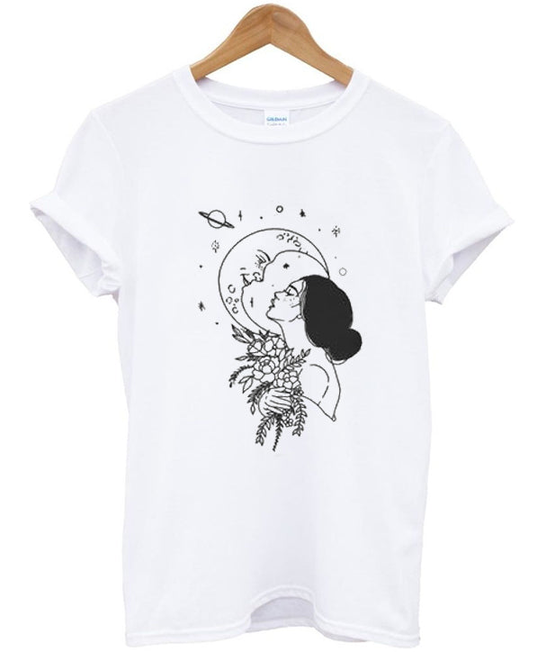 girl and the moon t-shirt Hoodie, Sweatshirt | PureTeeCo.com