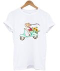 girl on vespa t-shirt Hoodie, Sweatshirt | PureTeeCo.com