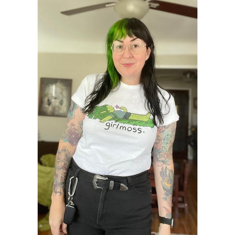 girlmoss full color design on white unisex shirt Hoodie, Sweatshirt | PureTeeCo.com