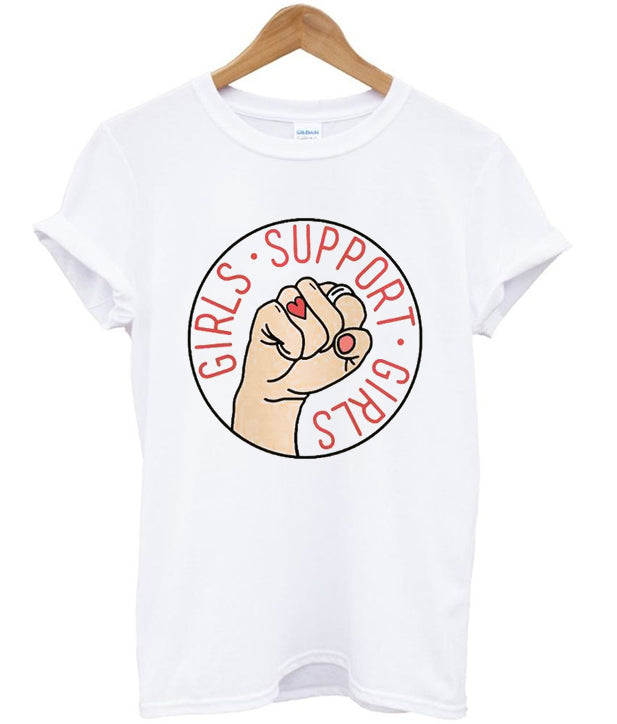 girls support girls t-shirt Hoodie, Sweatshirt | PureTeeCo.com
