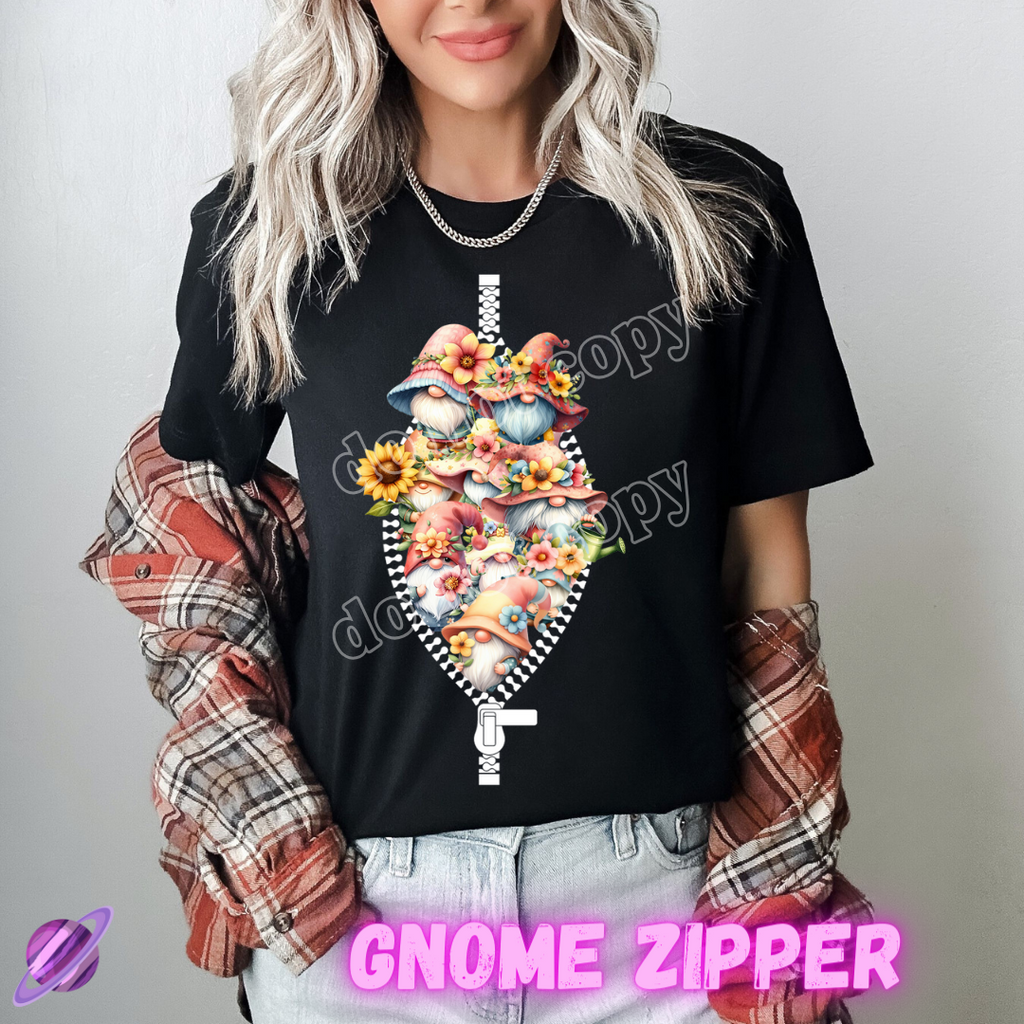 ZIPPER RUN-GNOME ZIPPER-UNISEX TEE ADULTS/KIDS PREORDER CLOSING 1/29 ETA APRIL Hoodie, Sweatshirt | PureTeeCo.com (Image 1)