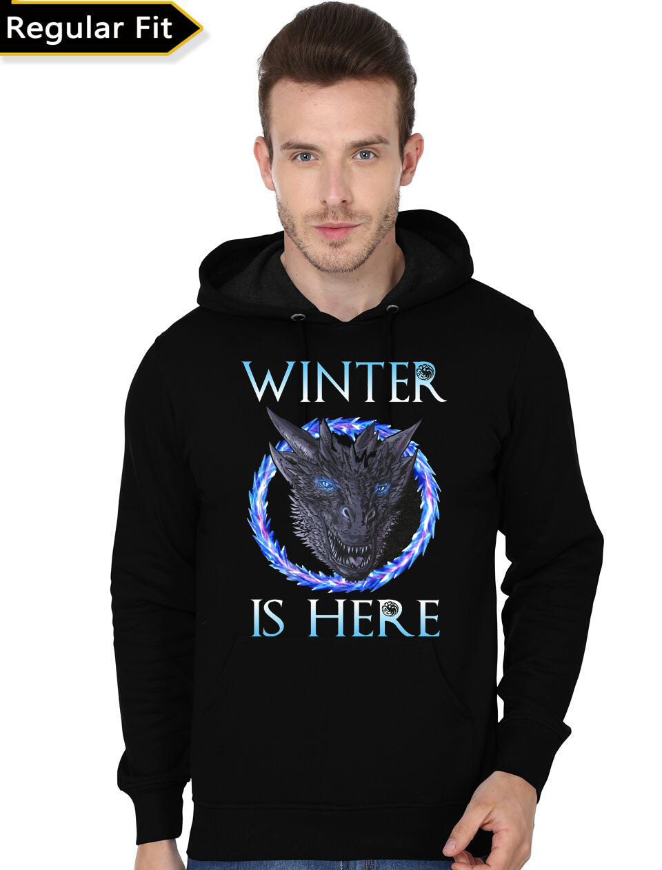 Winter Is Here Black Hoodie T-Shirts, Sweatshirt | PureTeeCo.com
