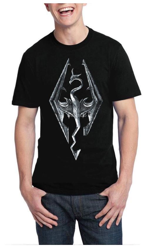 Skyrim Black T-Shirt Hoodie, Sweatshirt | PureTeeCo.com