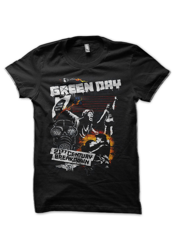 Green Day Half Sleeve Black T-Shirt Style001 Hoodie, Sweatshirt | PureTeeCo.com