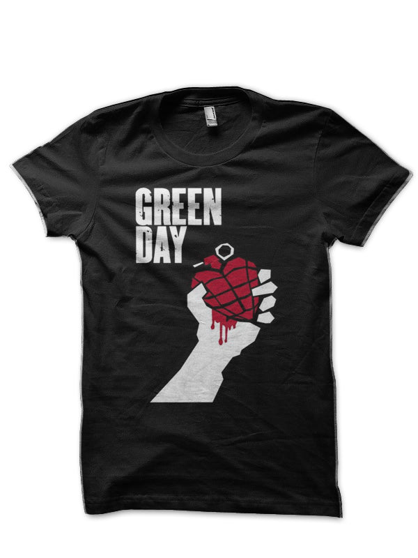 Green Day Half Sleeve Black T-Shirt Style002 Hoodie, Sweatshirt | PureTeeCo.com