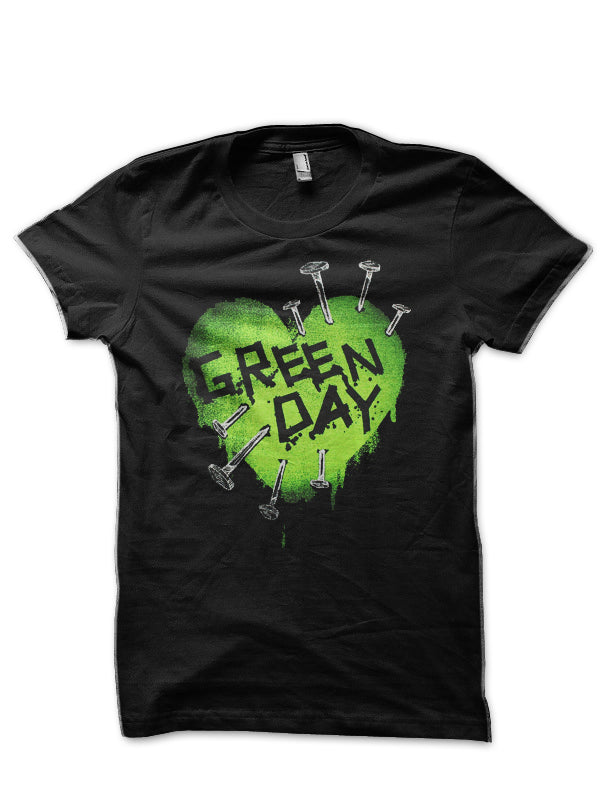 Green Day Half Sleeve Black T-Shirt Style003 Hoodie, Sweatshirt | PureTeeCo.com