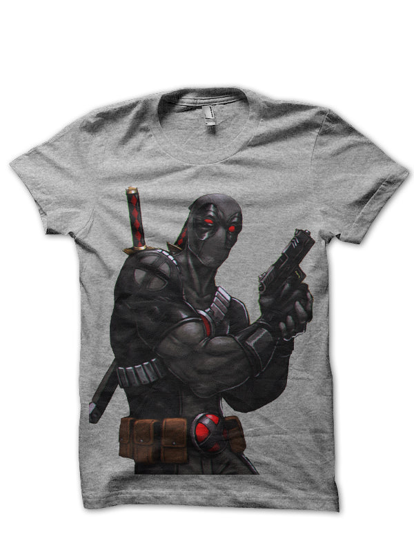 Deadpool Grey Tee (Light Blue & White Available) Hoodie, Sweatshirt | PureTeeCo.com