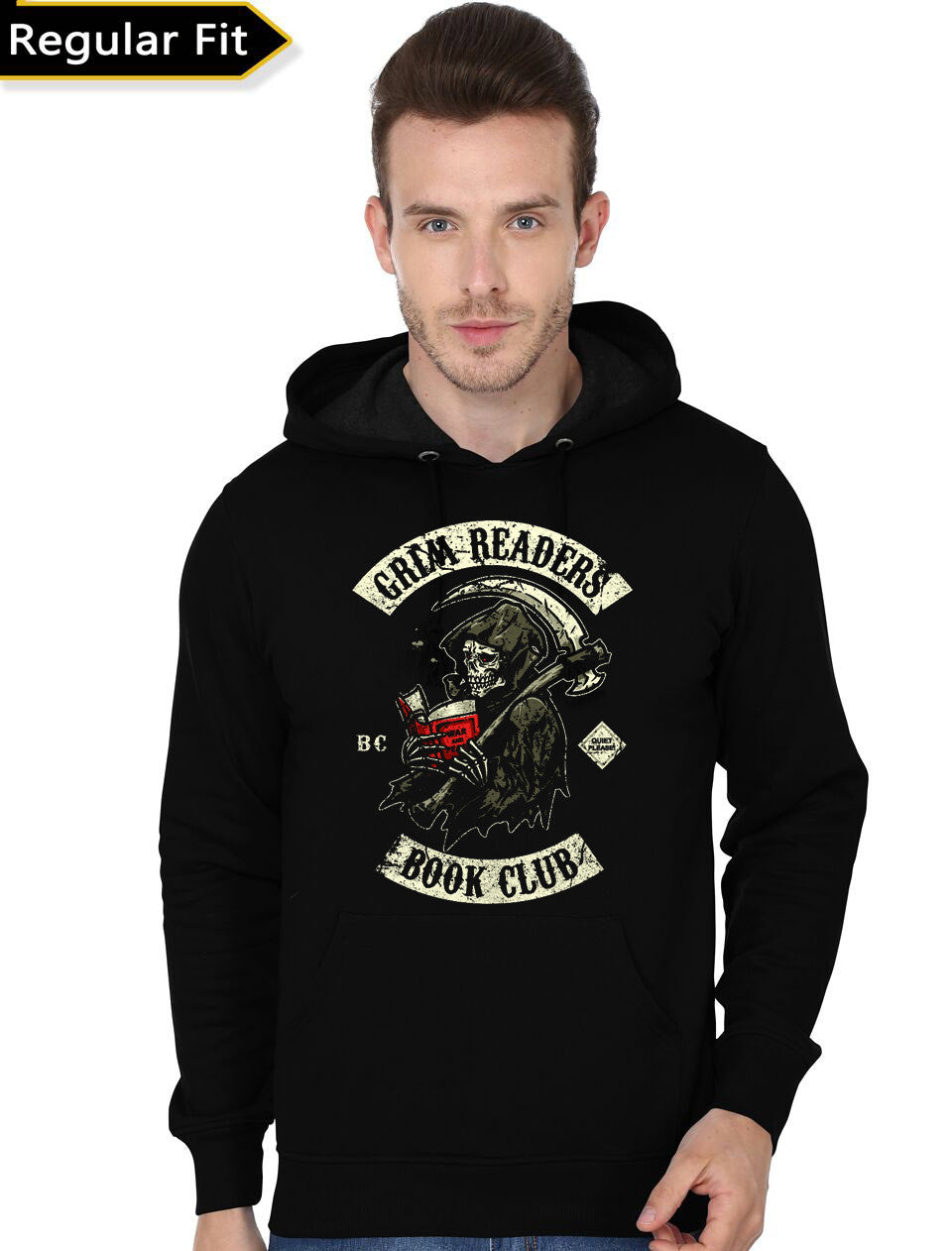 Grim Readers Book Club Black Hoodie T-Shirts, Sweatshirt | PureTeeCo.com