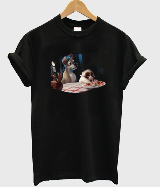 grumpy cat and tramp t-shirt Hoodie, Sweatshirt | PureTeeCo.com