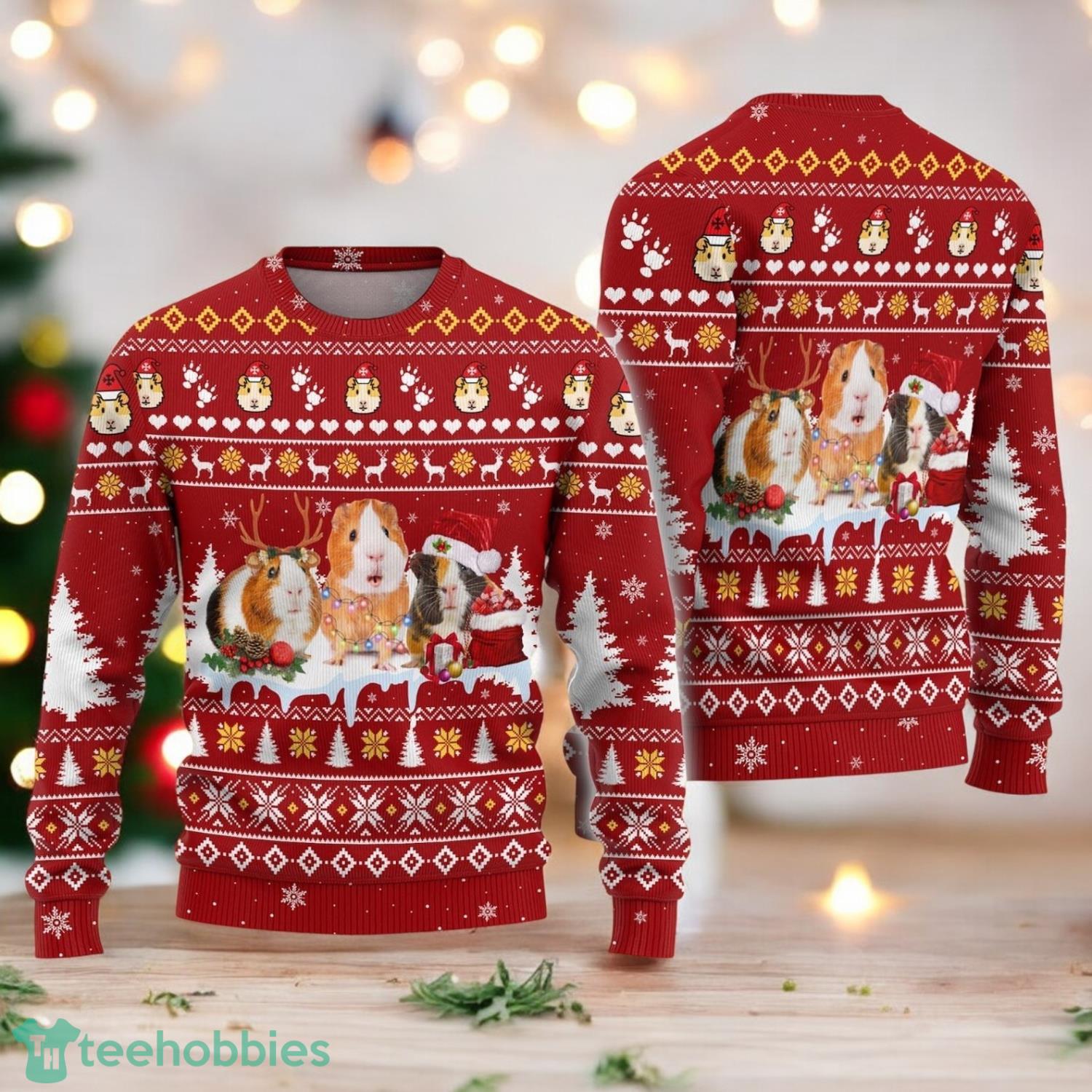 Guinea Pig Ugly Christmas Sweater Merry Pigmas Sweater Christmas Gift