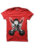 Skull Bones And Music Red T-Shirt Hoodie, Sweatshirt | PureTeeCo.com