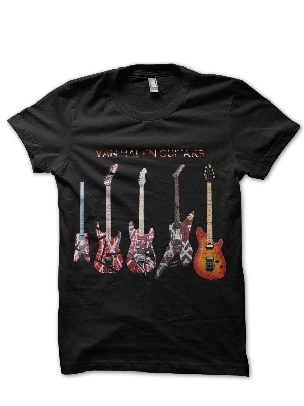 Van Halen Guitars Black T-Shirt Hoodie, Sweatshirt | PureTeeCo.com