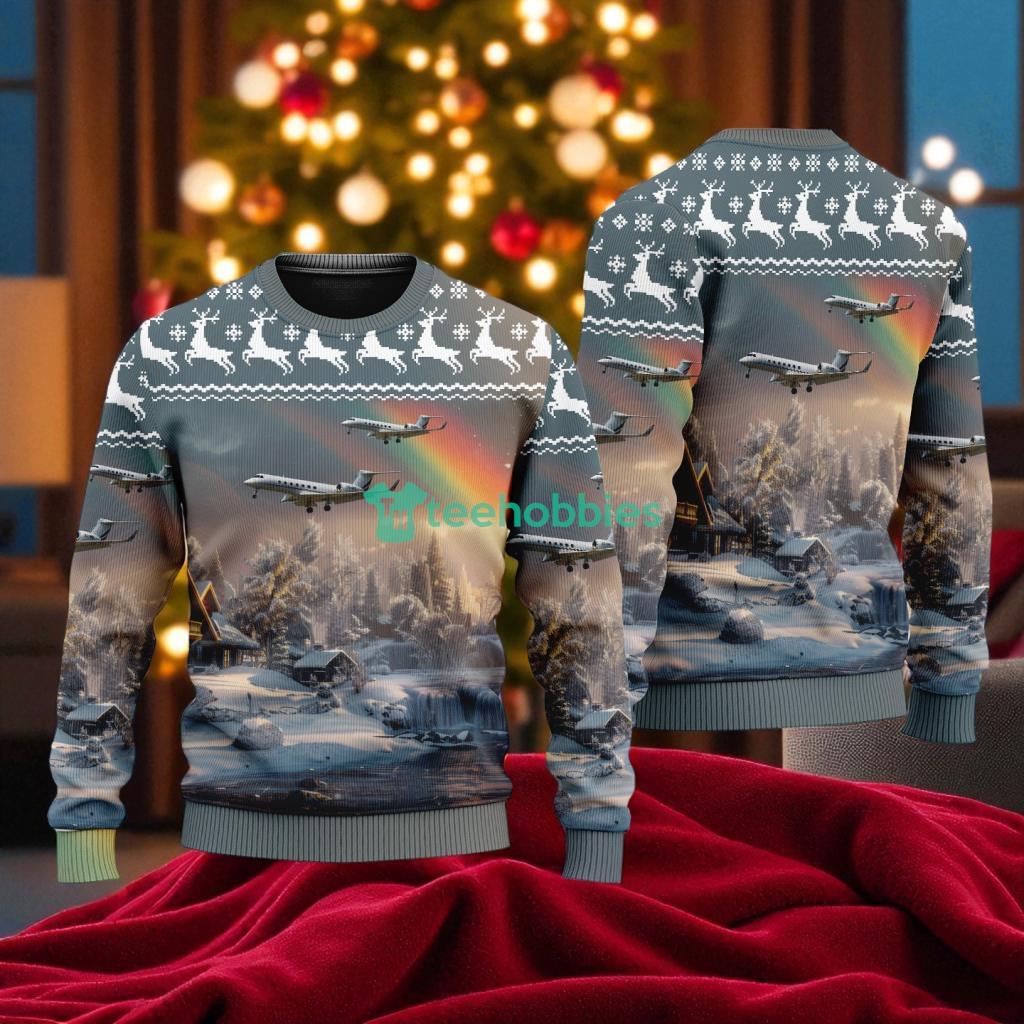 Gulfstream G American Airlines Christmas House Under The Rainbow Ugly Sweater For You