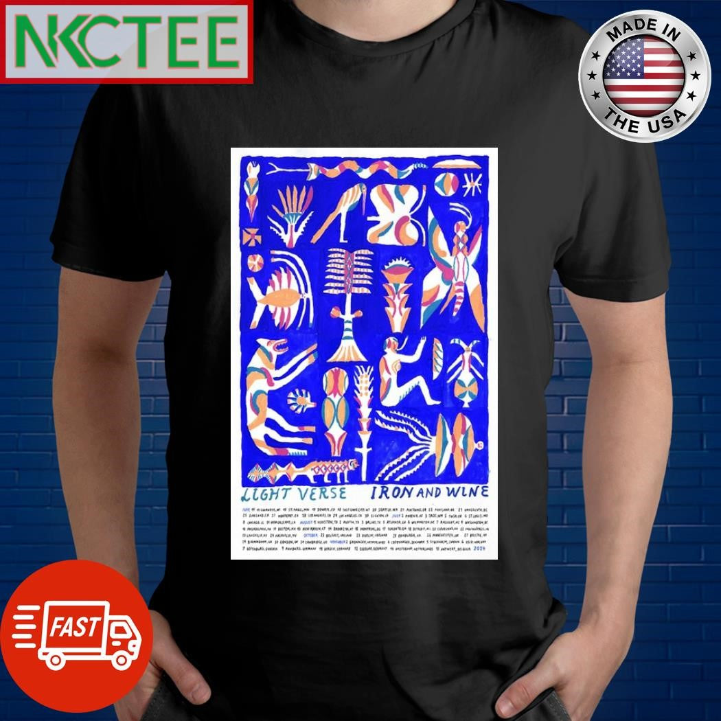 Iron &amp; Wine Light Verse 2024 Tour in Indianapolis Poster Shirt