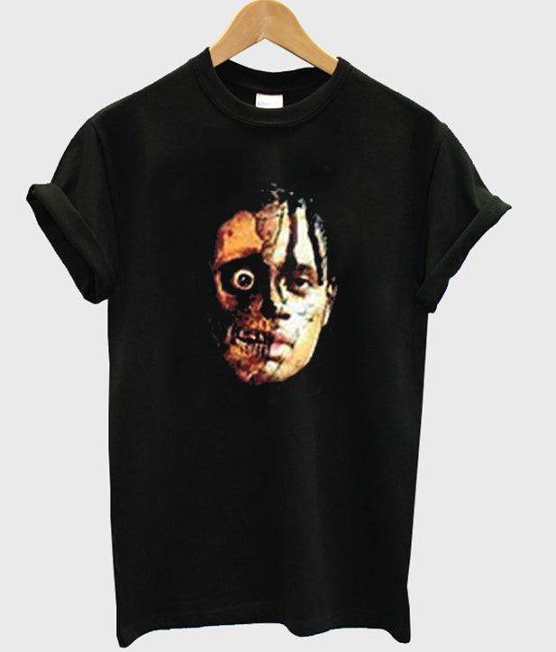 half skull face t-shirt Hoodie, Sweatshirt | PureTeeCo.com