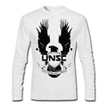 Halo full Sleeve White Tee Hoodie, Sweatshirt | PureTeeCo.com