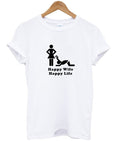 happy wife happy life t-shirt Hoodie, Sweatshirt | PureTeeCo.com