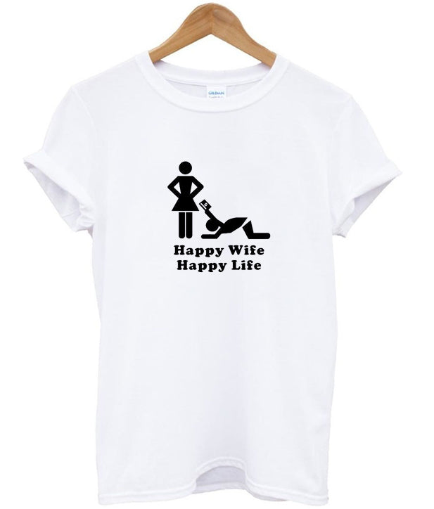 happy wife happy life t-shirt Hoodie, Sweatshirt | PureTeeCo.com