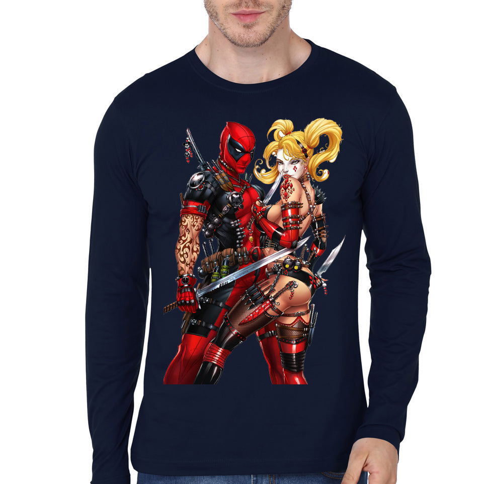 Soulmates Navy Blue Full Sleeve T-Shirt Hoodie, Sweatshirt | PureTeeCo.com